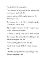 Yêu cầu đối với kho nông nghiệp potx