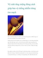 Vệ sinh răng miệng đúng cách giúp bảo vệ chống nhiễm trùng tim mạch ppsx