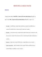 Ngữ pháp Tiếng Anh thông dụng: THÌ TƯƠNG LAI HOÀN THÀNH potx