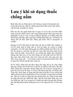 Lưu ý khi sử dụng thuốc chống nấm potx