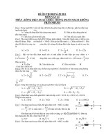ĐỀ ÔN THI ĐH NĂM 2011 MÔN VẬT LÍ PHẦN : DÒNG ĐIỆN XOAY CHIỀU TRONG ĐOẠN MẠCH KHÔNG PHÂN NHÁNH ppt