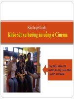 Nghiên cứu Marketing : Khảo sát xu hướng ăn uống ở Cinema potx