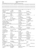 Name ĐỀ THI ANH VĂN KHỐI 12 - LẦN 2 doc