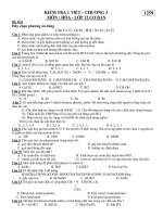 KIỂM TRA 1 TIẾT – CHƯƠNG 3 MÔN : HÓA - ĐỀ BÀI 1259 pps