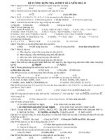 ĐỀ CƯƠNG KIỂM TRA 45 PHÚT SỐ 4- MÔN HOÁ 12 pps
