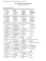 ĐỀ THI THỬ ĐẠI HỌC (ĐỀ SỐ 10) pot