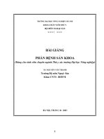 BÀI GIẢNG PHẦN BỆNH SẢN KHOA potx