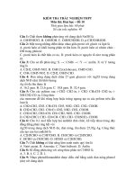 KIỂM TRA TRẮC NGHIỆM THPT Môn thi: Hoá học – Đề 10 docx