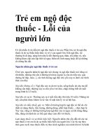 Trẻ em ngộ độc thuốc - Lỗi của người lớn pot
