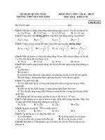 KIỂM TRA 1 TIẾT Lần II – HK II Môn: Vật lý Khối 12 NC - Mã đề 121 doc