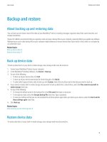 BlackBerry Desktop Software Version: 6.0.0 User Guide phần 2 ppt