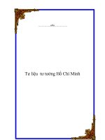 Tư liệu tư tưởng Hồ Chí Minh pdf