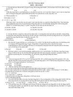 ĐỀ ÔN THI ĐẠI HỌC MÔN : HOÁ HỌC pptx