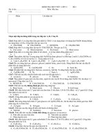 KIỂM TRA MỘT TIẾT LỚP 12 Môn: Hóa pptx
