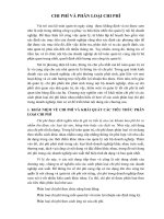 CHI PHÍ VÀ PHÂN LOẠI CHI PHÍ pptx