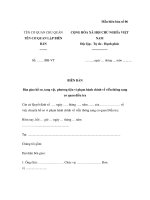 MẪU BIÊN BẢN Bản giao hồ sơ, tang vật, phương tiện vi phạm hành chính về viễn thông sang cơ quan điều tra pps