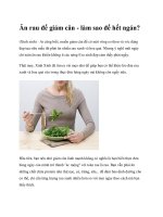 Ăn rau để giảm cân - làm sao để hết ngán? pdf