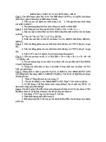 KIỂM TRA 1 TIẾT TỰ LUẬN MÔN HÓA - ĐỀ 23 ppt