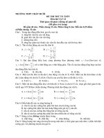 ĐỀ THI THỬ TN TNPT Môn thi:VẬT LÍ - TRƯỜNG THPT THÁP MƯỜI potx