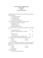 ĐỀ THI THỬ TRẮC NGHIỆM ĐẠI HỌC MÔN HÓA HỌC ĐỀ SỐ 4 pdf