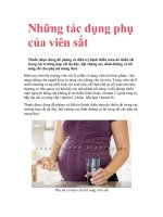Những tác dụng phụ của viên sắt pps