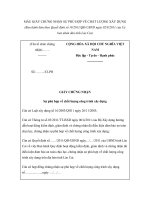 MẪU GIẤY CHỨNG NHẬN SỰ PHÙ HỢP VỀ CHẤT LƯỢNG XÂY DỰNG doc