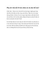 Phụ nữ ở độ tuổi 20 nên chăm sóc da như thế nào? pptx