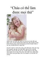 “Cháu có thể làm được mọi thứ” ppt