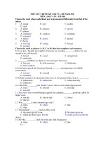 THỬ SỨC TRƯỚC KỲ THI TN – ĐH NĂM 2011 MÔN: ANH VĂN - ĐỀ 006 potx