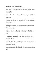 Tính đặc hiệu của enzyme pdf