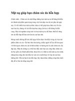 Mặt nạ giúp bạn chăm sóc da hỗn hợp pdf