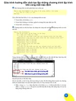 Giáo trình hướng dẫn cách tạo lập những chương trình lập trình trên cùng một mặc định phần 1 pps