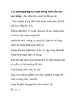 Các phương pháp xác định lượng nước cần của cây trồng potx