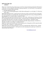 KIỂM TRA HỌC KÌ I ĐỀ SỐ 5 ppsx