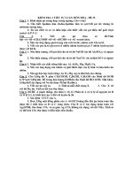 KIỂM TRA 1 TIẾT TỰ LUẬN MÔN HÓA - ĐỀ 25 doc