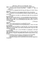 KIỂM TRA 1 TIẾT TỰ LUẬN MÔN HÓA - ĐỀ 26 doc