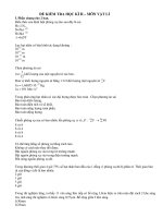 ĐỀ KIỂM TRA HỌC KÌ II – MÔN VẬT LÍ pps