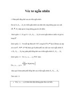 Véc tơ ngẫu nhiên trong xác suất thống kê - 1 pptx