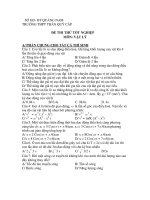 ĐỀ THI THỬ TỐT NGHIỆP MÔN: VẬT LÝ ppsx