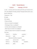 Giáo án Tiếng Anh lớp 10: Unit9 : Natural disasters Lesson 3: Listening ppsx
