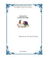 BÀI GIẢNG CANH TÁC HỌC doc