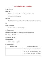 Giáo án Tin Học lớp 10: TẠO VÀ LÀM VIỆC VỚI BẢNG ppsx