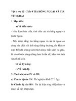 Vật lí lớp 12 - Tiết: 0 TIA HỒNG NGOẠI VÀ TIA TỬ NGOẠI docx