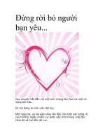 Đừng rời bỏ người bạn yêu... pot