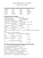 THỬ SỨC TRƯỚC KỲ THI TN – ĐH NĂM 2011 MÔN: ANH VĂN - ĐỀ 010 ppsx