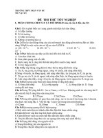 ĐỀ THI THỬ TỐT NGHIỆP TRƯỜNG THPT TRẦN VĂN DƯ TỔ: VẬT LÝ ppsx