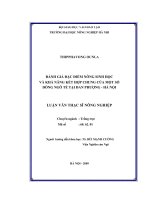 Đánh giá đặc điểm nông học và khả năng kết hợp chung của một số dòng ngô tẻ tại đan phượng – hà nội