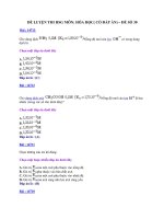 ĐỀ LUYỆN THI HSG MÔN: HÓA HỌC( CÓ ĐÁP ÁN) – ĐỀ SỐ 30 potx