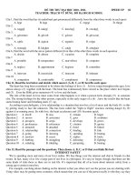 ĐỀ THI THƯ ĐẠI HỌC 2010- 2011 ppsx