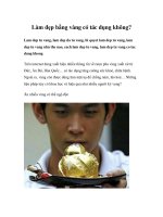 Làm đẹp bằng vàng có tác dụng không? pptx